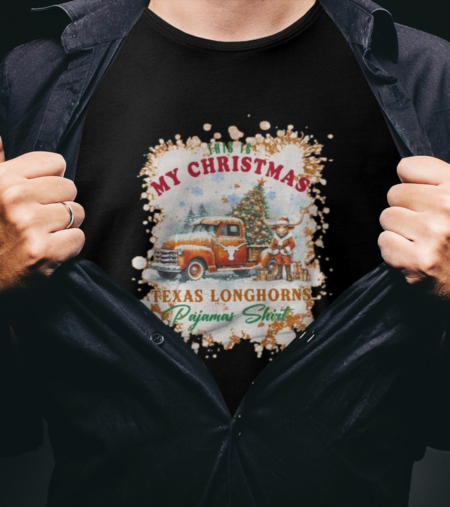 This Is My Christmas Texas Longhorns Pajama T-Shirt