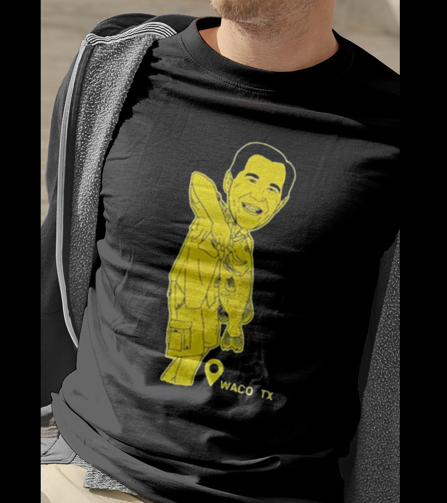 Cott Drew Fishing Caricature Waco TX T-Shirt