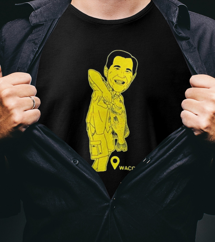 Cott Drew Fishing Caricature Waco TX T-Shirt