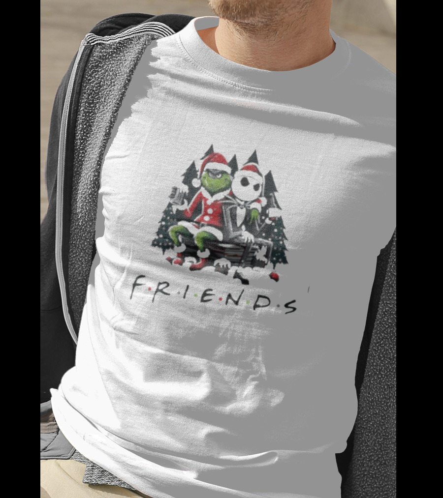 Grinch Jack Skellington Christmas Friends T-Shirt
