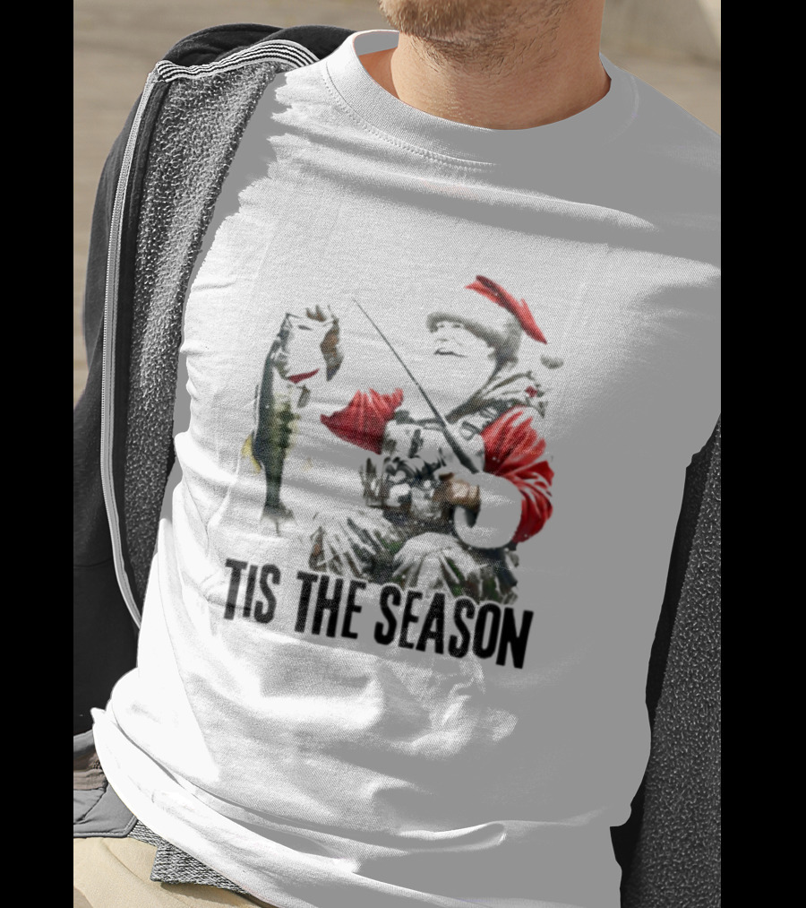 Santa Fishing Tis The Season T-Shirt