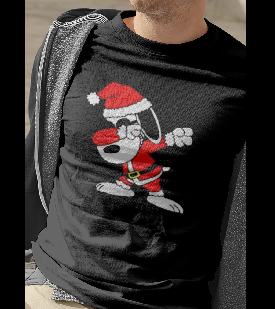 Snoopy Joe Cool Stylish Santa Christmas Dabbing Ugly T-Shirt