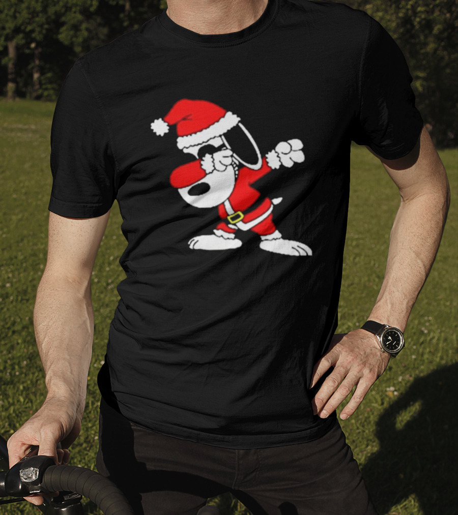 Snoopy Joe Cool Stylish Santa Christmas Dabbing Ugly T-Shirt