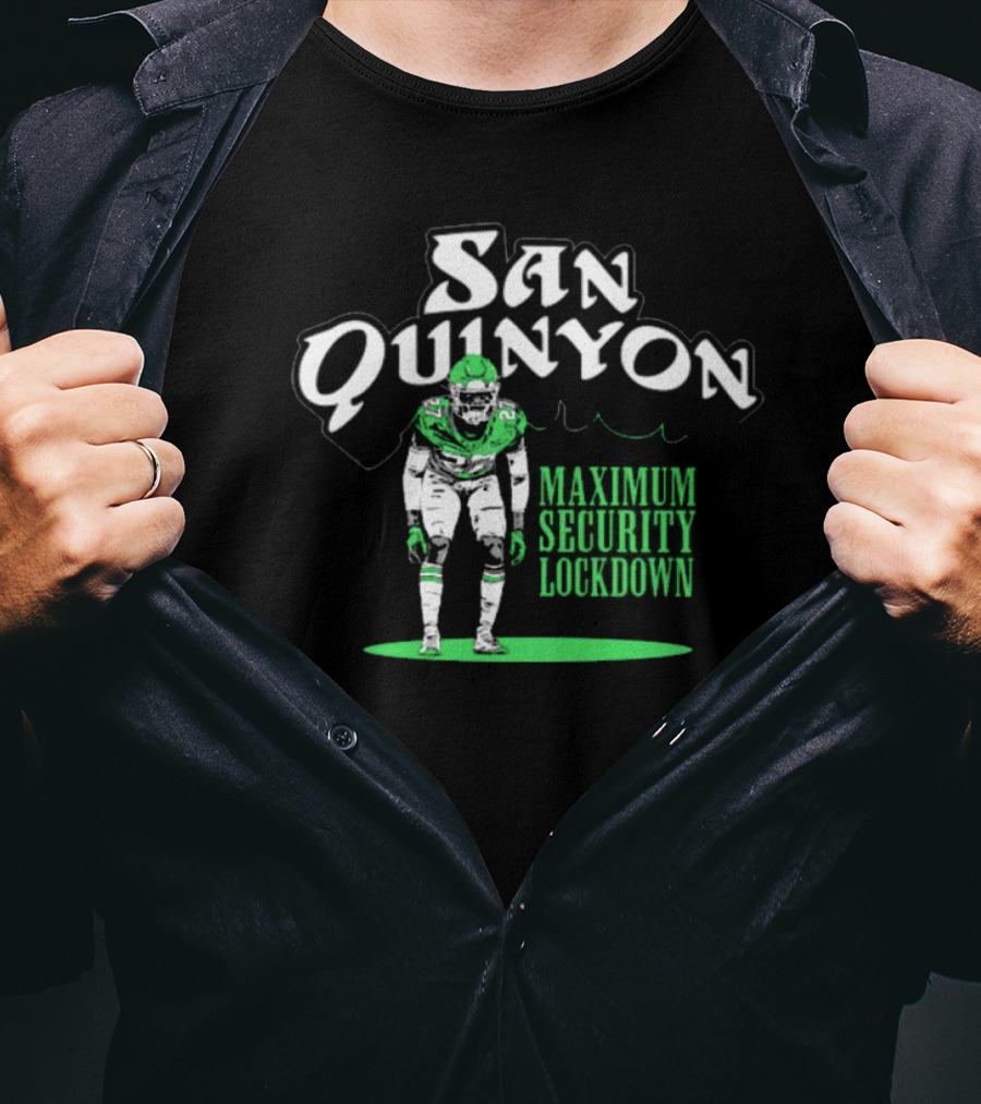 San Quinyon Maximum Security Lockdown Philadelphia Eagles NFL Football T-Shirt