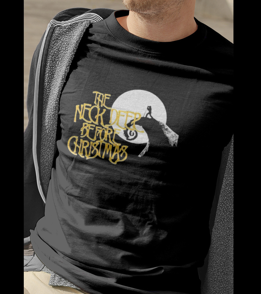 The Neck Deep Before Christmas Moonlit Cliff Scene T-Shirt