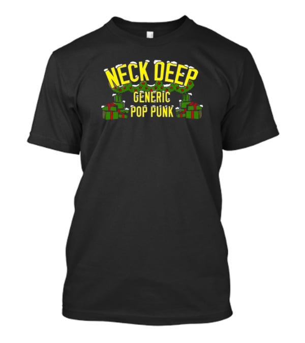 Neck Deep Generic Pop Punk Christmas Holiday Presents And Wreath T-Shirt