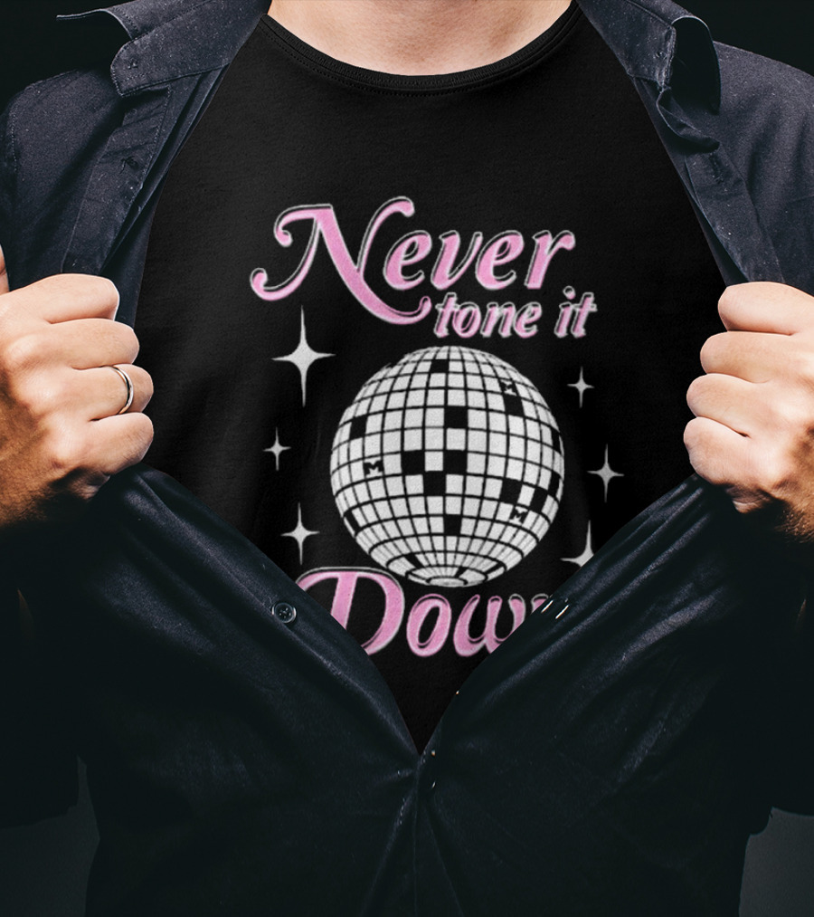 Never Tone It Down Disco Ball Sparkle Ilona Maher T-Shirt