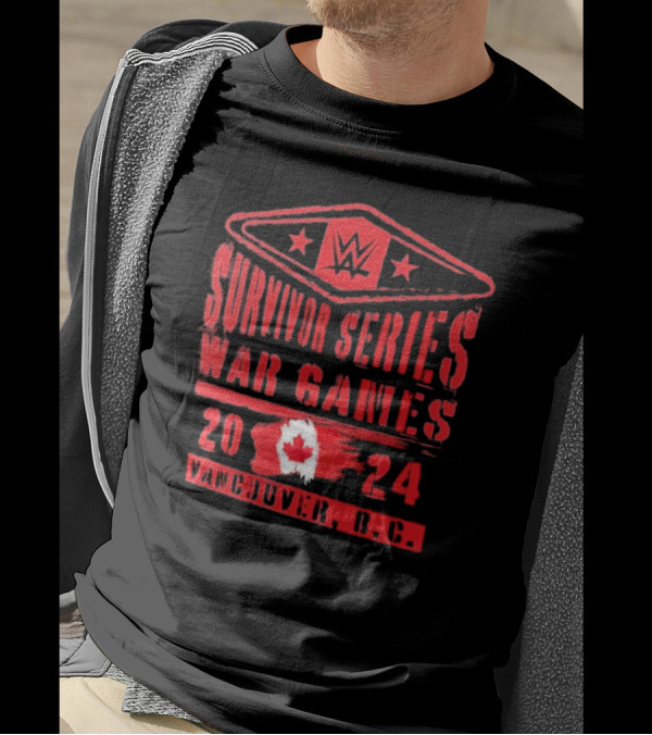 WWE Survivor Series War Games 2024 Vancouver BC Canada Maple Leaf T-Shirt