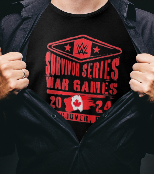 WWE Survivor Series War Games 2024 Vancouver BC Canada Maple Leaf T-Shirt