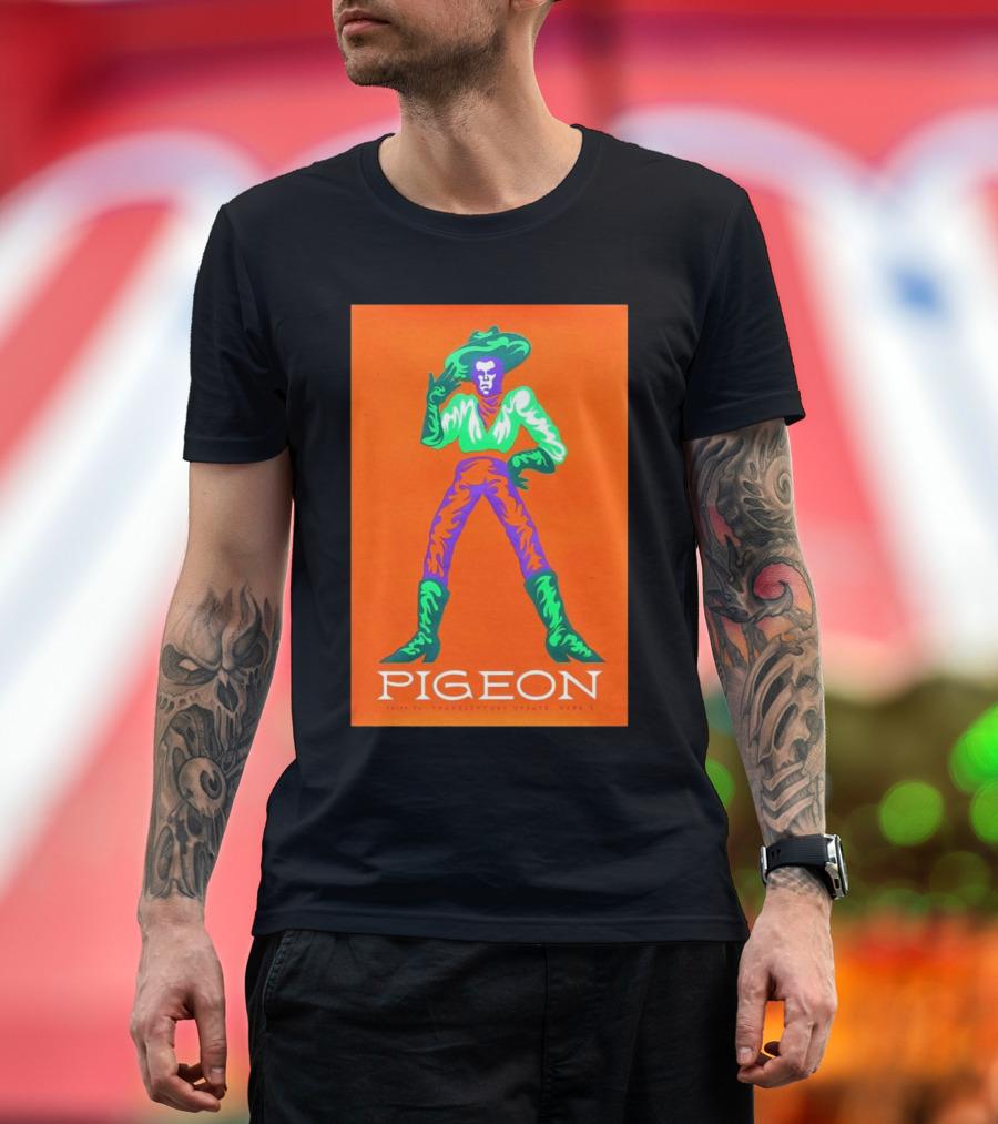 Pigeon Band Concert Poster Nov 15 2024 WERK 2-Kulturfabrik Leipzig Sachsen Germany Cowboy T-Shirt