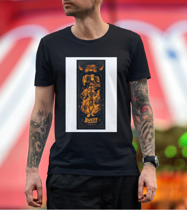 Premium T-Shirt: The Avett Brothers St Augustine Amphitheatre Nov 15 2024 Skeleton Fire T-Shirt The Avett Brothers St Augustine Amphitheatre Nov 15 2024 Skeleton Fire T-Shirt