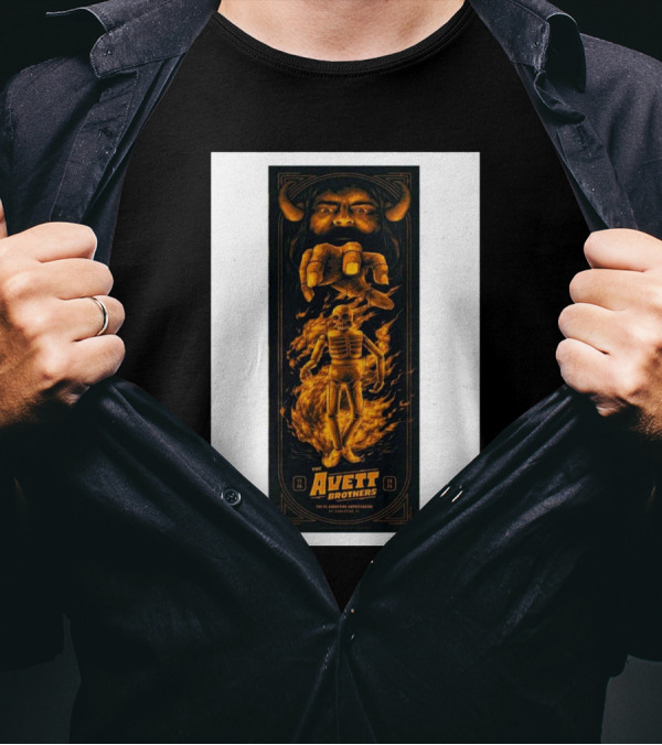 The Avett Brothers St Augustine Amphitheatre Nov 15 2024 Skeleton Fire T-Shirt