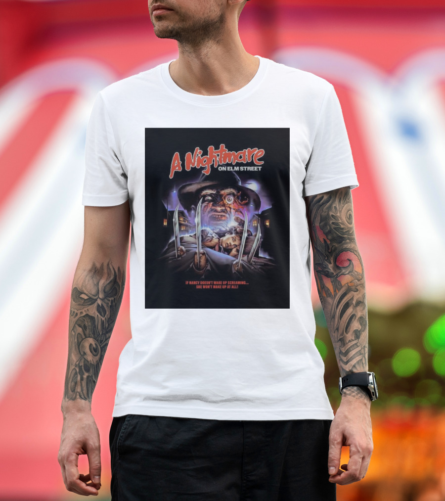 A Nightmare On Elm Street If Nancy Doesn't Wake Up Screaming She Won't Wake Up At All Fright Rags T-Shirt