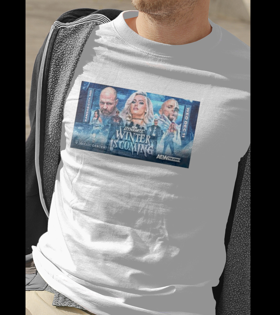 AEW Dynamite Winter Is Coming Kansas City Featuring Mariah May Jon Moxley Darby Allin Kris Statlander Bobby Lashley Orange Cassidy Mercedes Moné Dec 11 T-Mobile Center T-Shirt