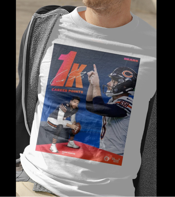 Chicago Bears Cairo Santos 1K Career Points Signature BEARS T-Shirt