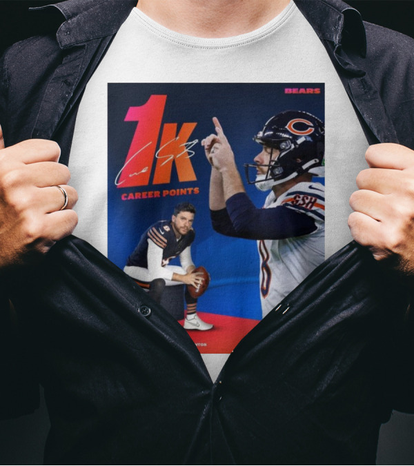 Chicago Bears Cairo Santos 1K Career Points Signature BEARS T-Shirt
