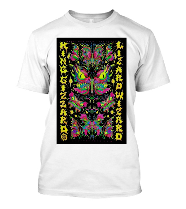 King Gizzard And The Lizard Wizard New Orleans November 17 2024 Event Poster Psychedelic T-Shirt