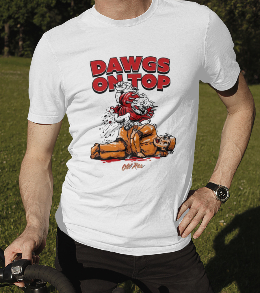 Dawgs On Top Old Row Georgia Bulldogs Vs. Tennessee Volunteers T-Shirt