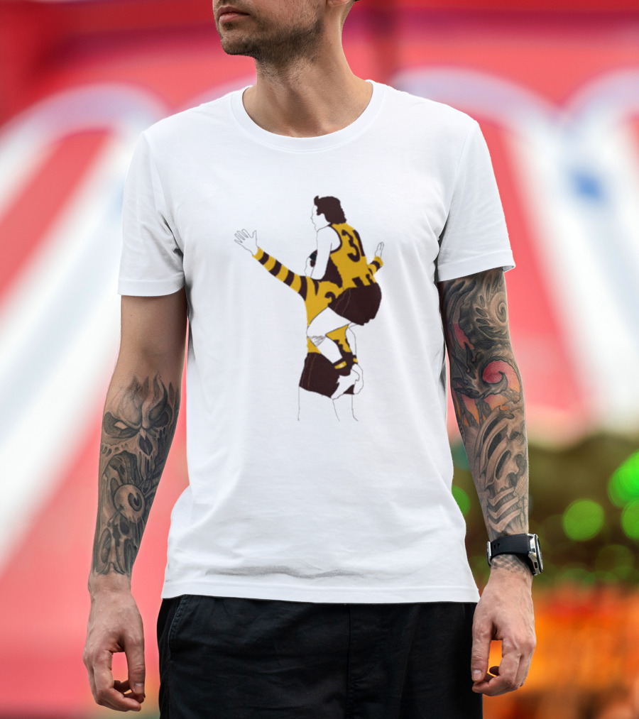 Ginny X Watto Classic Football Celebration Yellow and Black Stripes T-Shirt