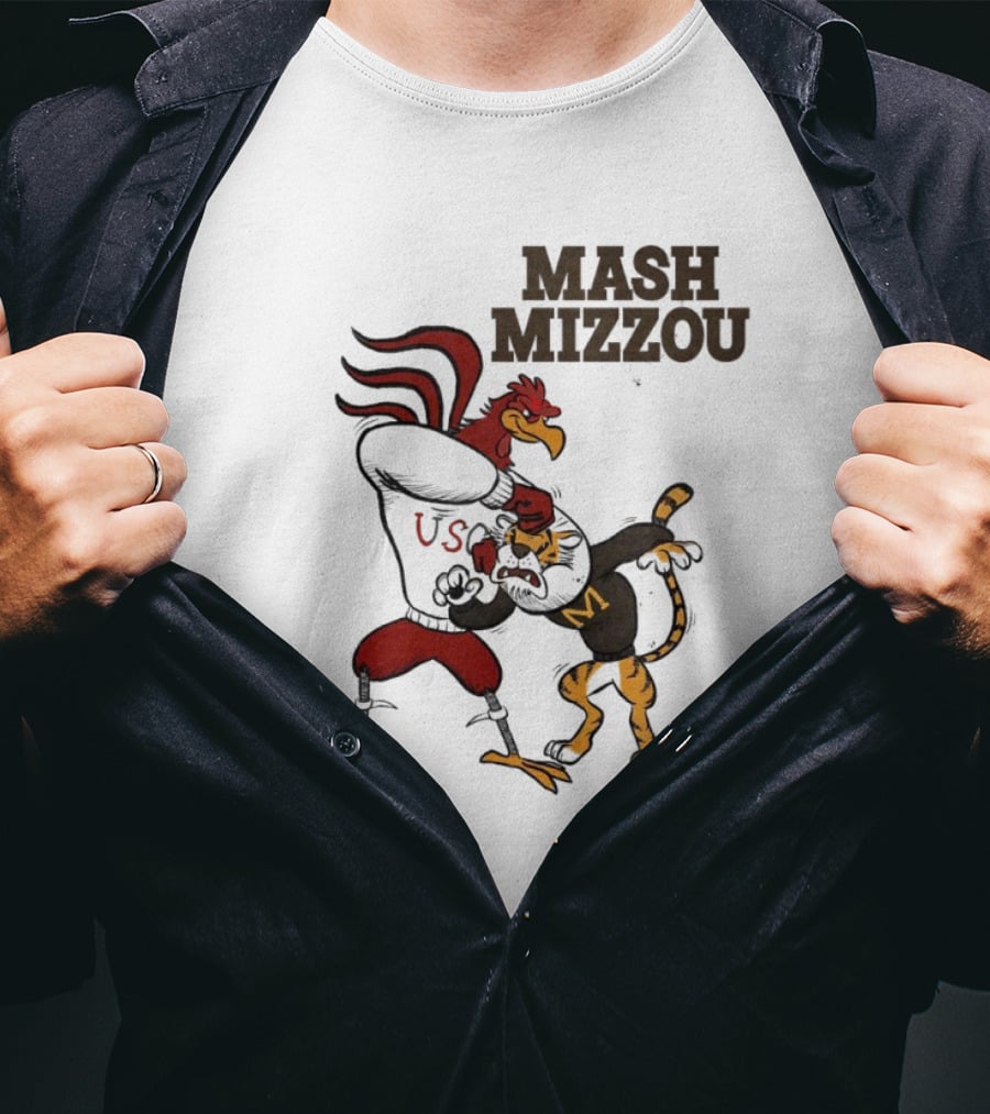 Mash Mizzou South Carolina Gamecocks Vs. Missouri Tigers USC T-Shirt