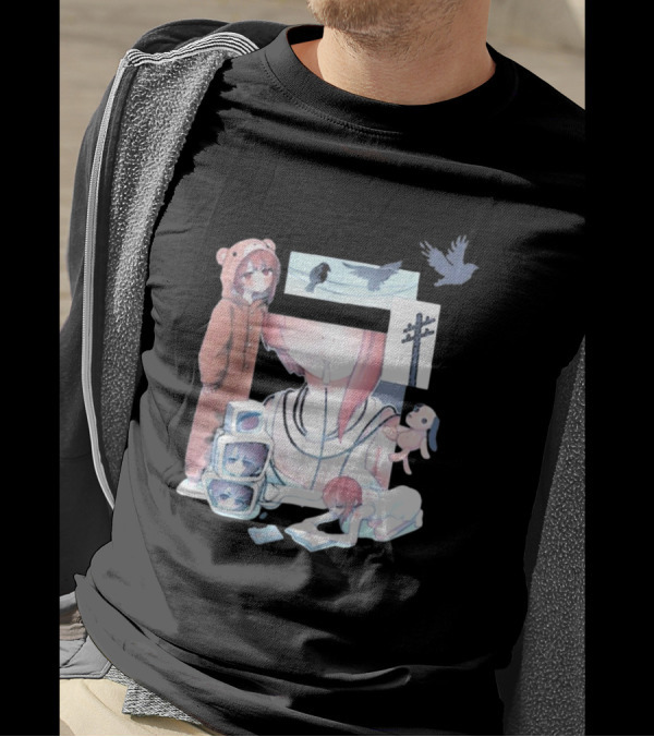 Serial Experiments Lain Surreal Imagery With Teddy Suit And Vintage Electronics T-Shirt