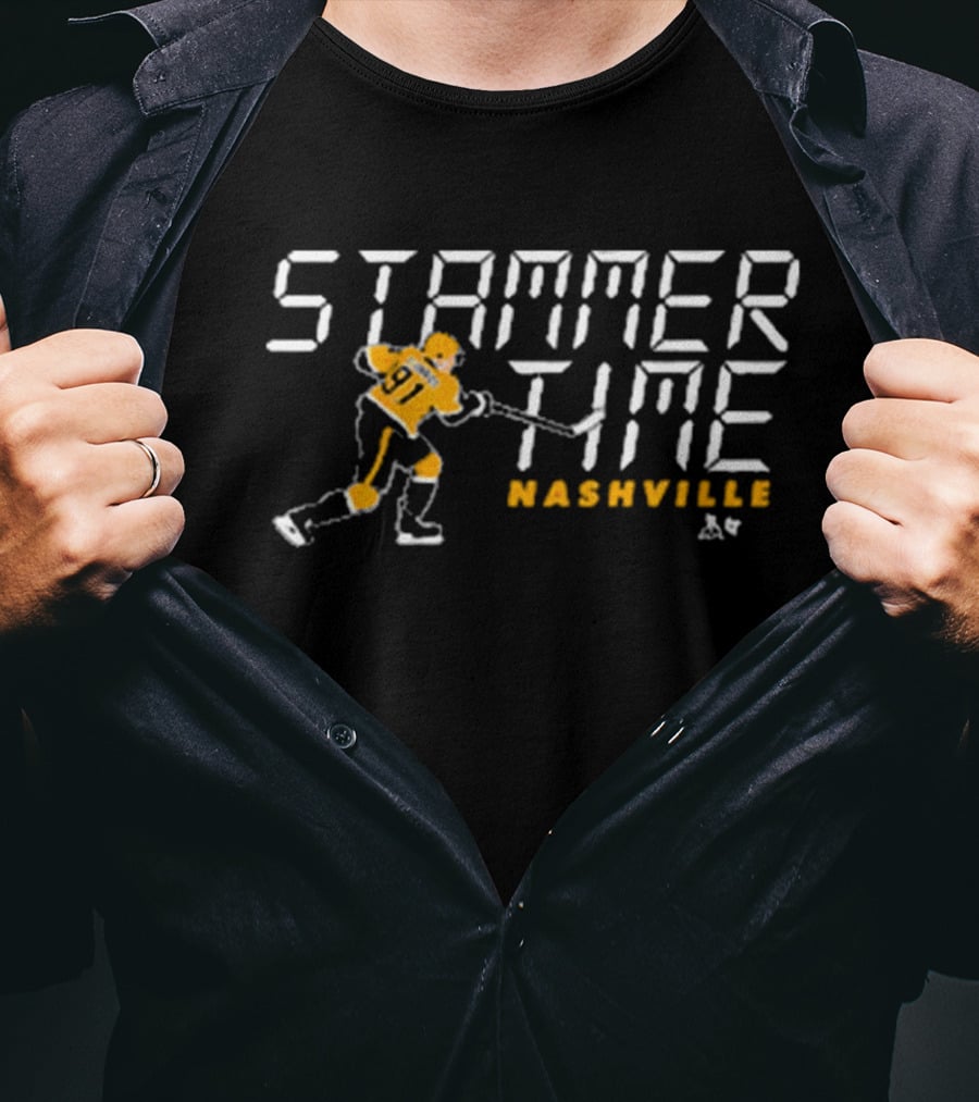 Stammer Time Nashville Hockey 91 T-Shirt