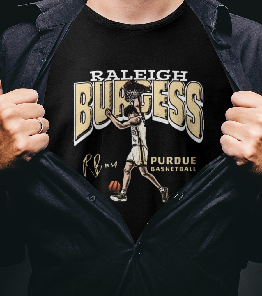 Raleigh Burgess Purdue Basketball Signature RB #44 T-Shirt