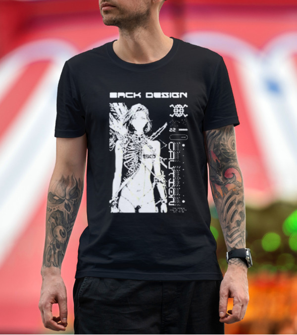 Premium T-Shirt: Xenotrip Ethereal Sonata Back Design Caution 22 T-Shirt Xenotrip Ethereal Sonata Back Design Caution 22 T-Shirt
