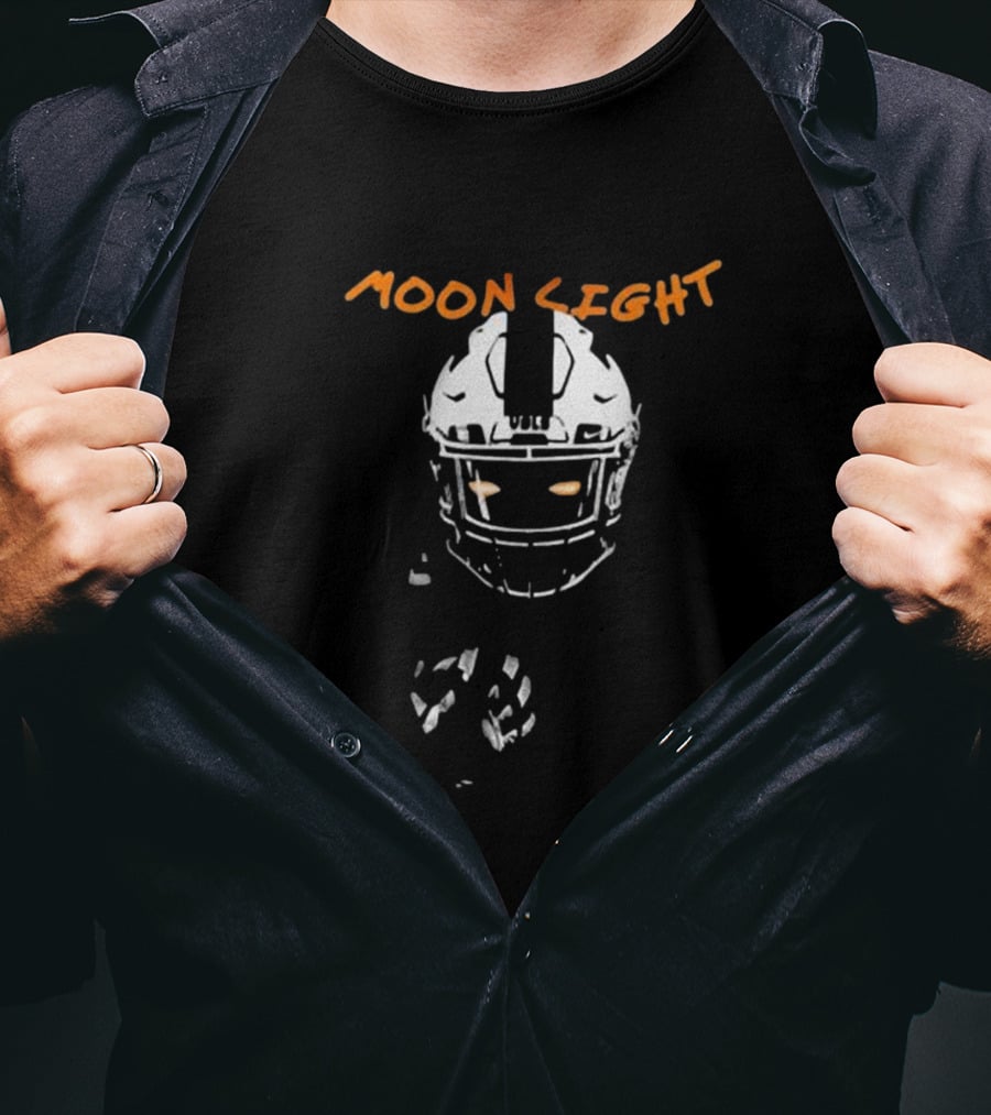 Tennessee Volunteers Moon Light NCAA Football Helmet T-Shirt