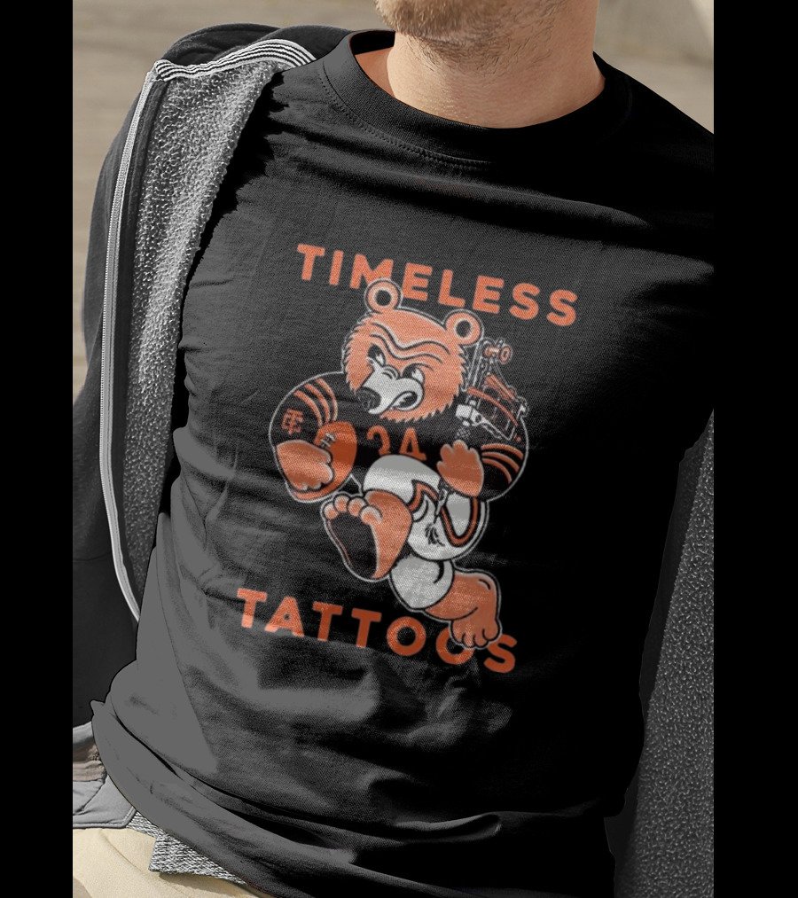 Timeless Tattoos Chicago Bears Football Bear T-Shirt