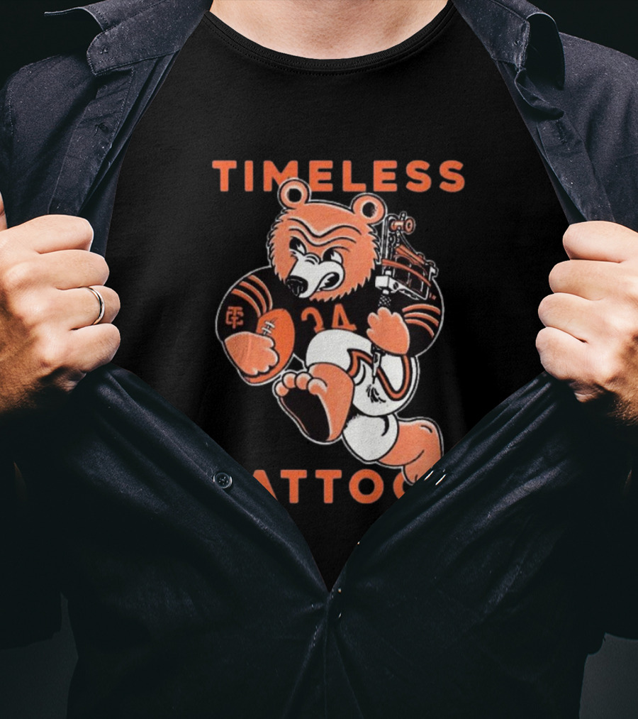 Timeless Tattoos Chicago Bears Football Bear T-Shirt