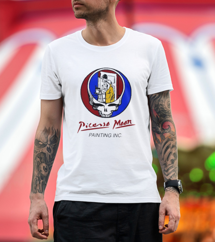 Picasso Moon Painting Inc Dead And Company Skull T-Shirt