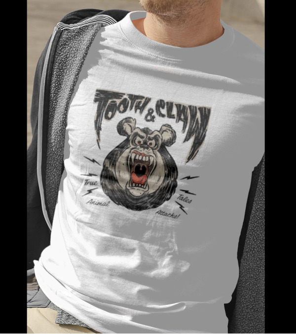 Tooth And Claw True Animal Tales Attacks Fierce Bear T-Shirt