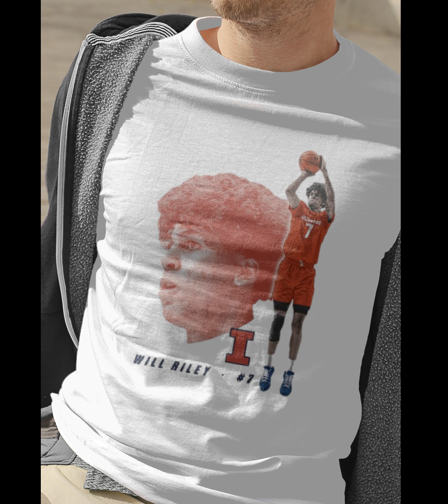 Will Riley #7 Illinois Fighting Illini Big Ten Iconic T-Shirt