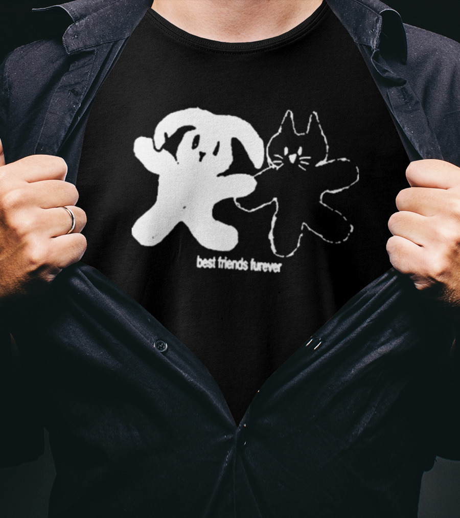 Angeltype Best Friends Furever Puppy And Kitten Duo T-Shirt