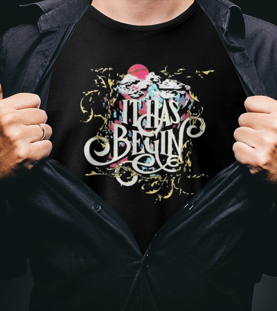 Critical Role It Has Begin Clouds Pink Sun T-Shirt