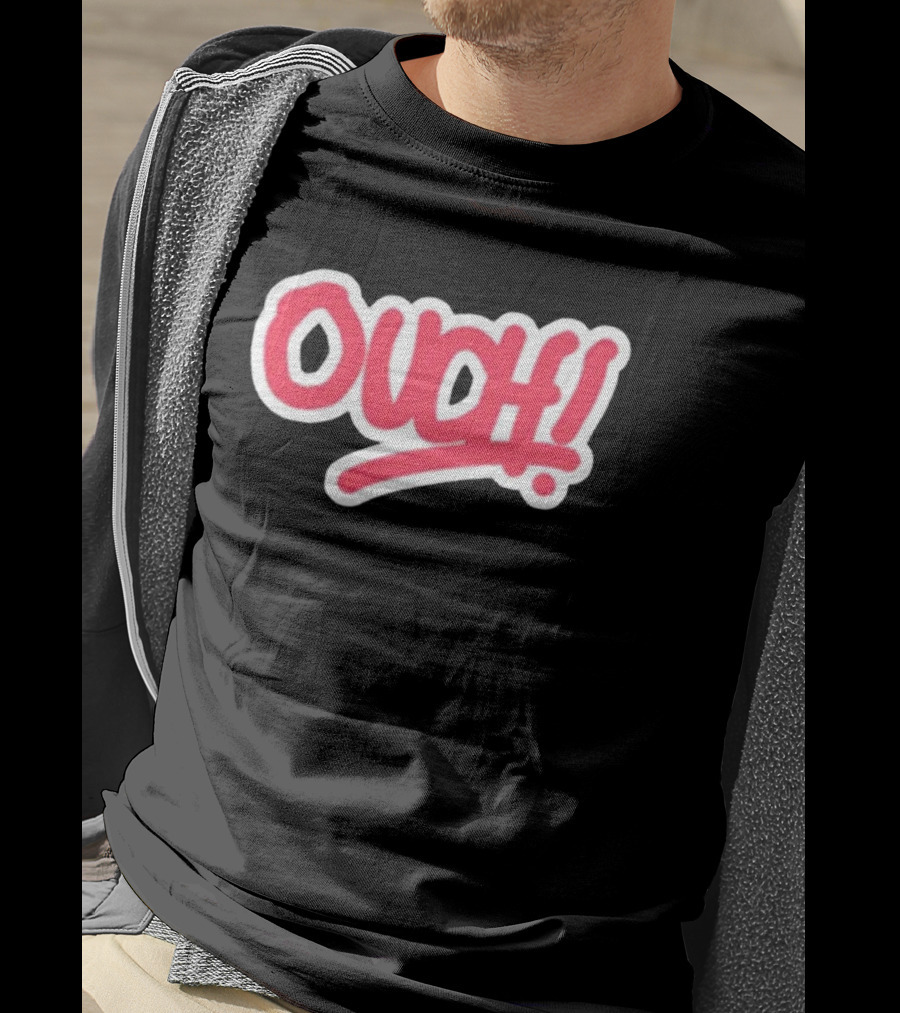 Matt Watson Ouch Red Text 90s T-Shirt