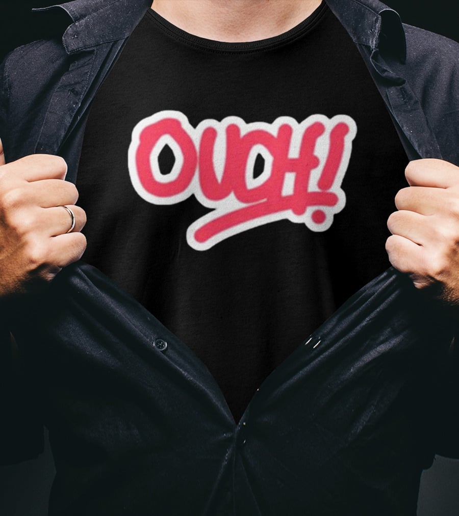 Matt Watson Ouch Red Text 90s T-Shirt