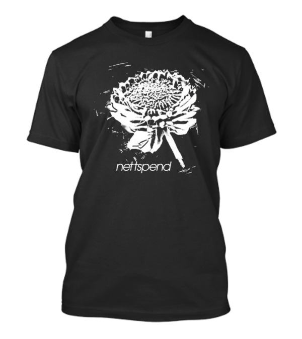 Nettspend Black And White Flower Artwork BAFK T-Shirt