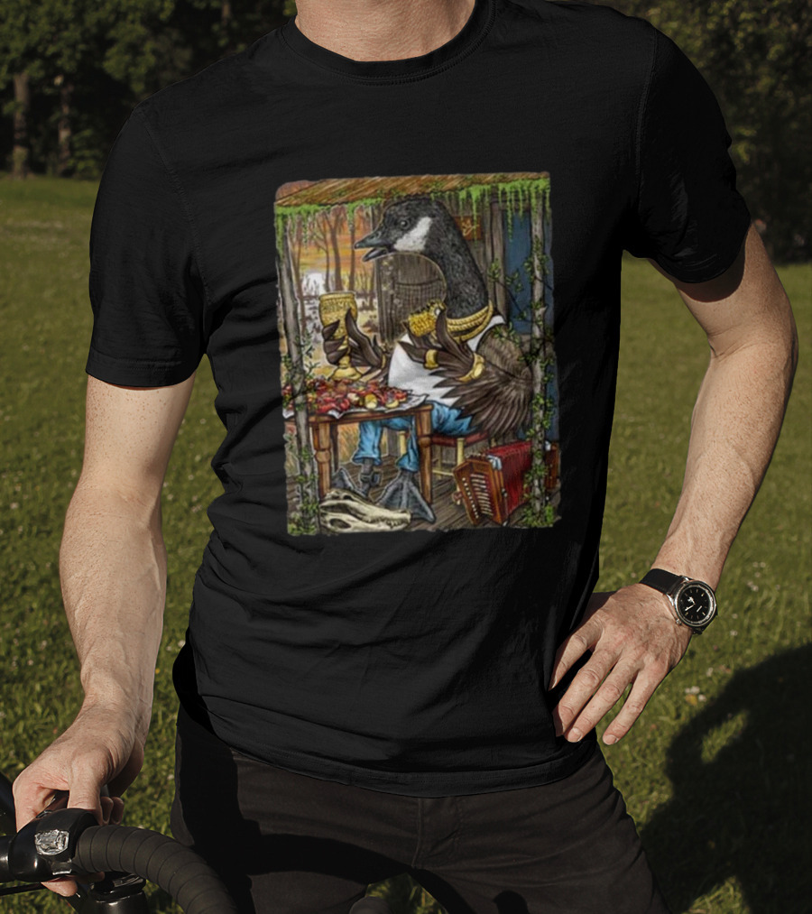 Lil Goosie Wine Toast In Rustic Cabin With Accordion T-Shirt