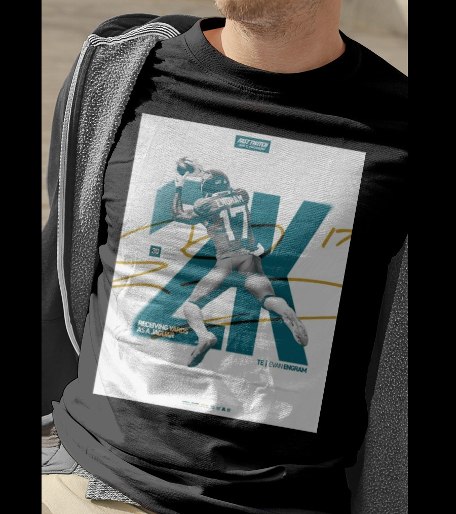 Jacksonville Jaguars TE Evan Engram 2K Receiving Yards As A Jaguar T-Shirt