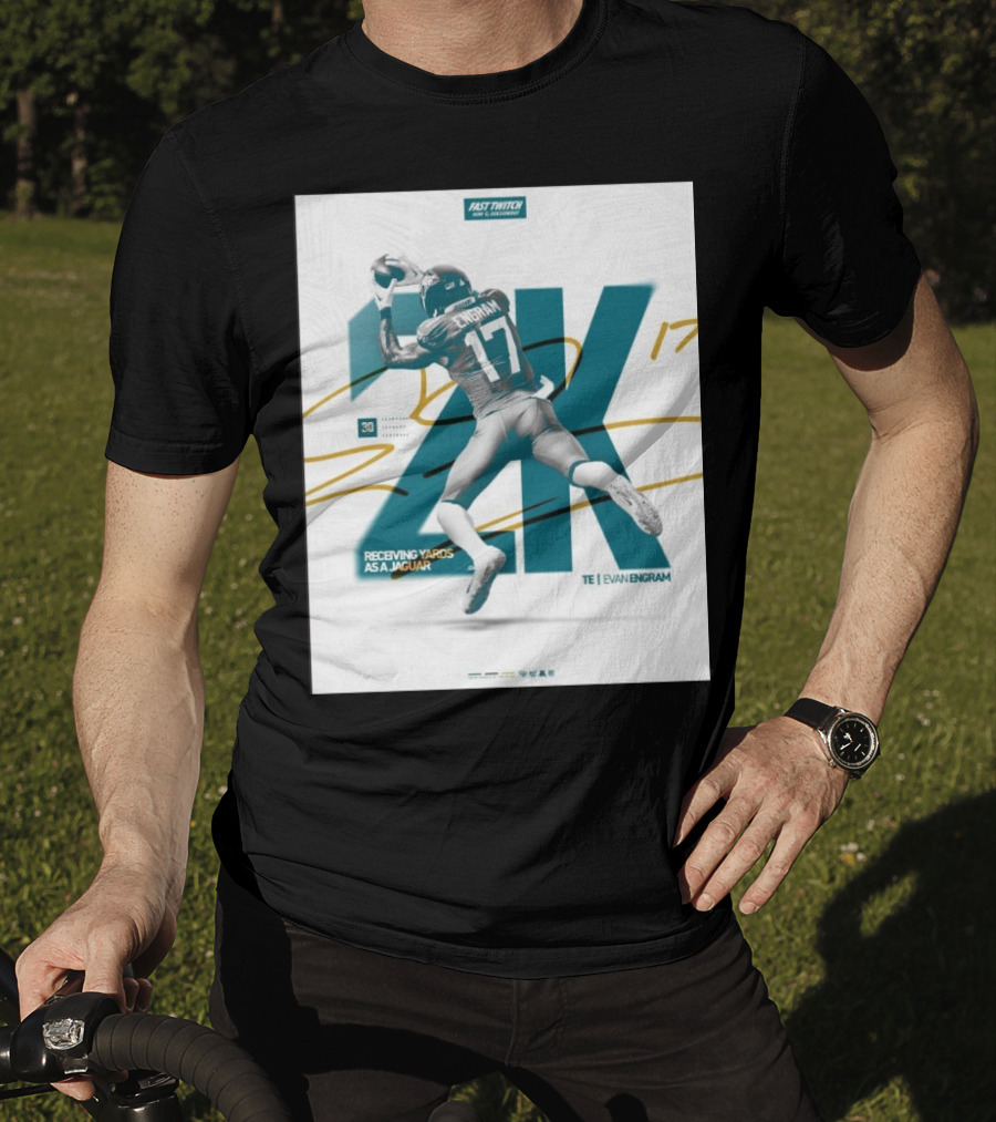 Jacksonville Jaguars TE Evan Engram 2K Receiving Yards As A Jaguar T-Shirt