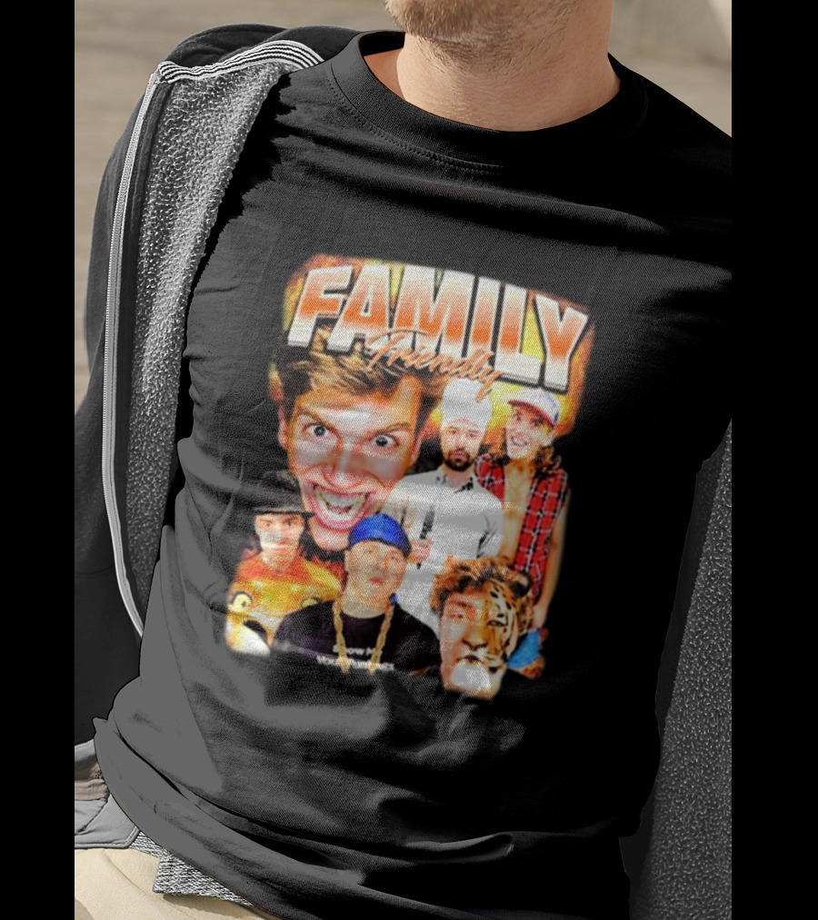 FAMILY Friendly YouTube Year One Photos Comedy Collage T-Shirt