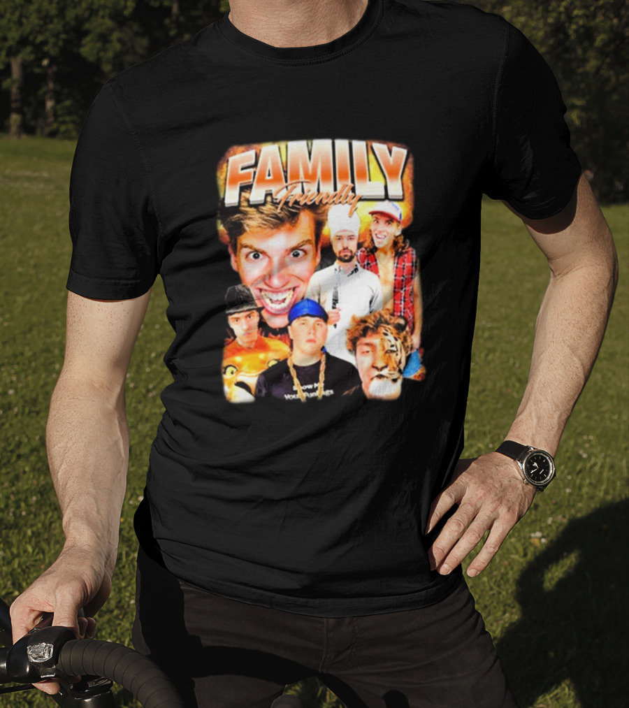 FAMILY Friendly YouTube Year One Photos Comedy Collage T-Shirt