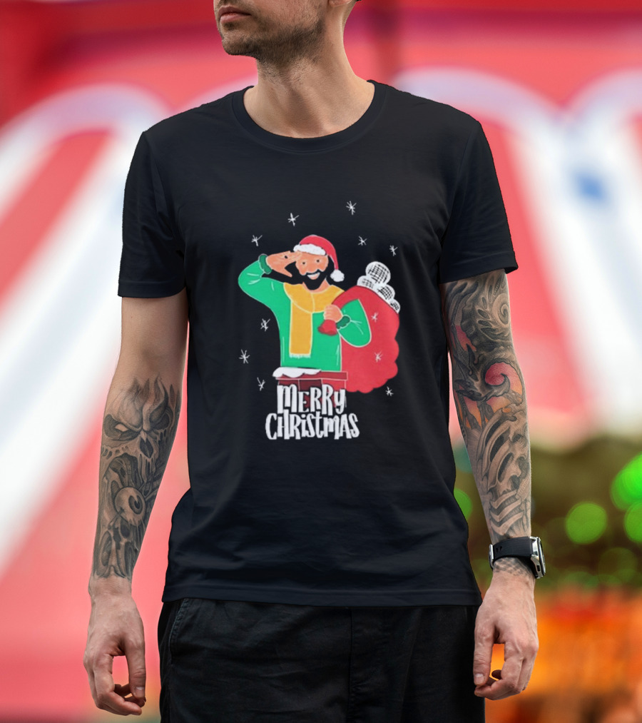 Merry Christmas Santa with Bag Jb Gill Christmas Collection 2024 Paint T-Shirt