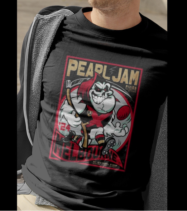 Pearl Jam Pixies Melbourne Marvel Stadium Nov 18th 2024 Event By Rhys Cooper T-Shirt