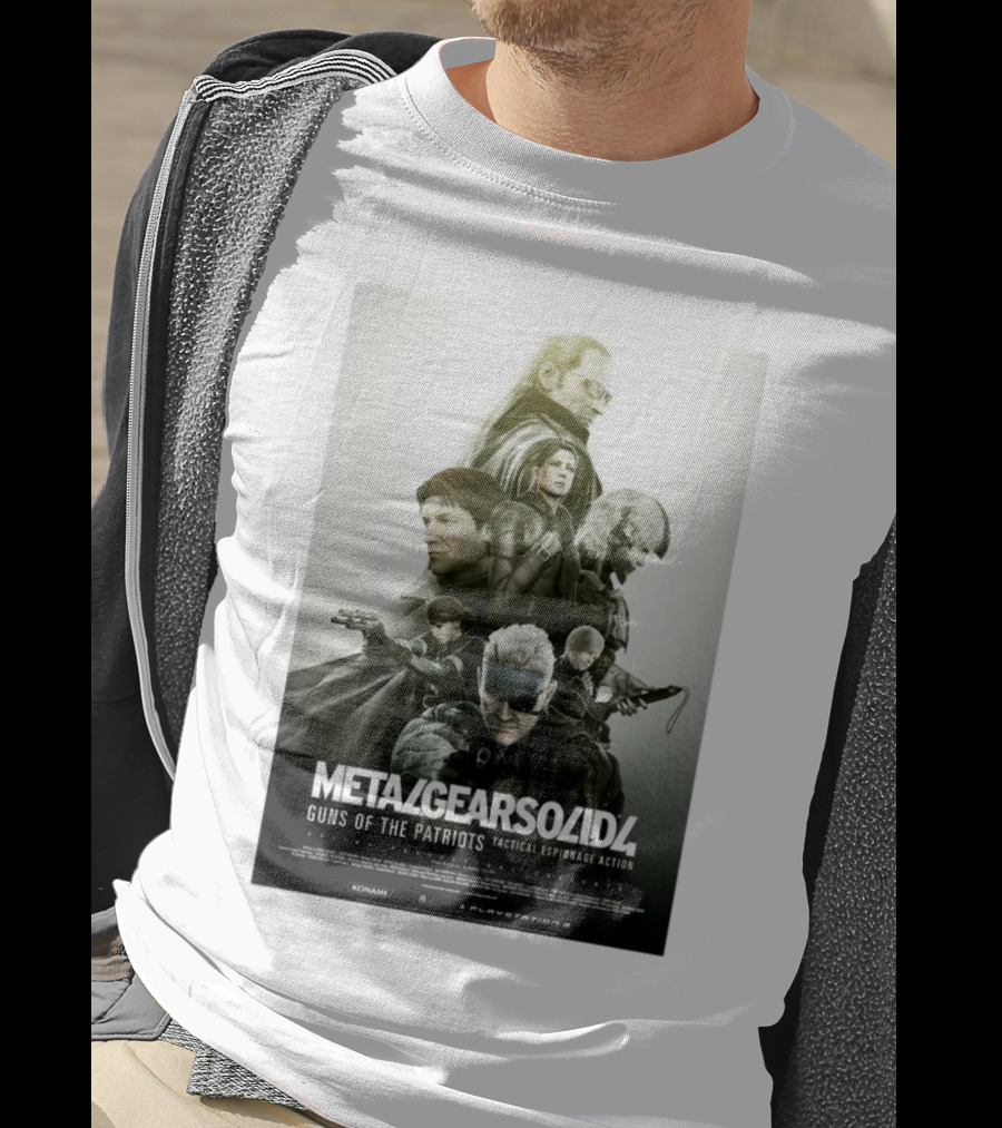 Metal Gear Solid 4 Guns Of The Patriots Tactical Espionage Action Konami PlayStation 3 T-Shirt