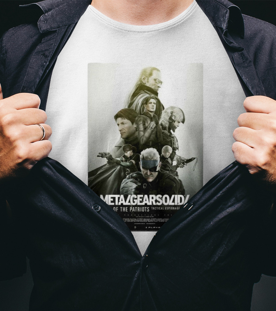 Metal Gear Solid 4 Guns Of The Patriots Tactical Espionage Action Konami PlayStation 3 T-Shirt
