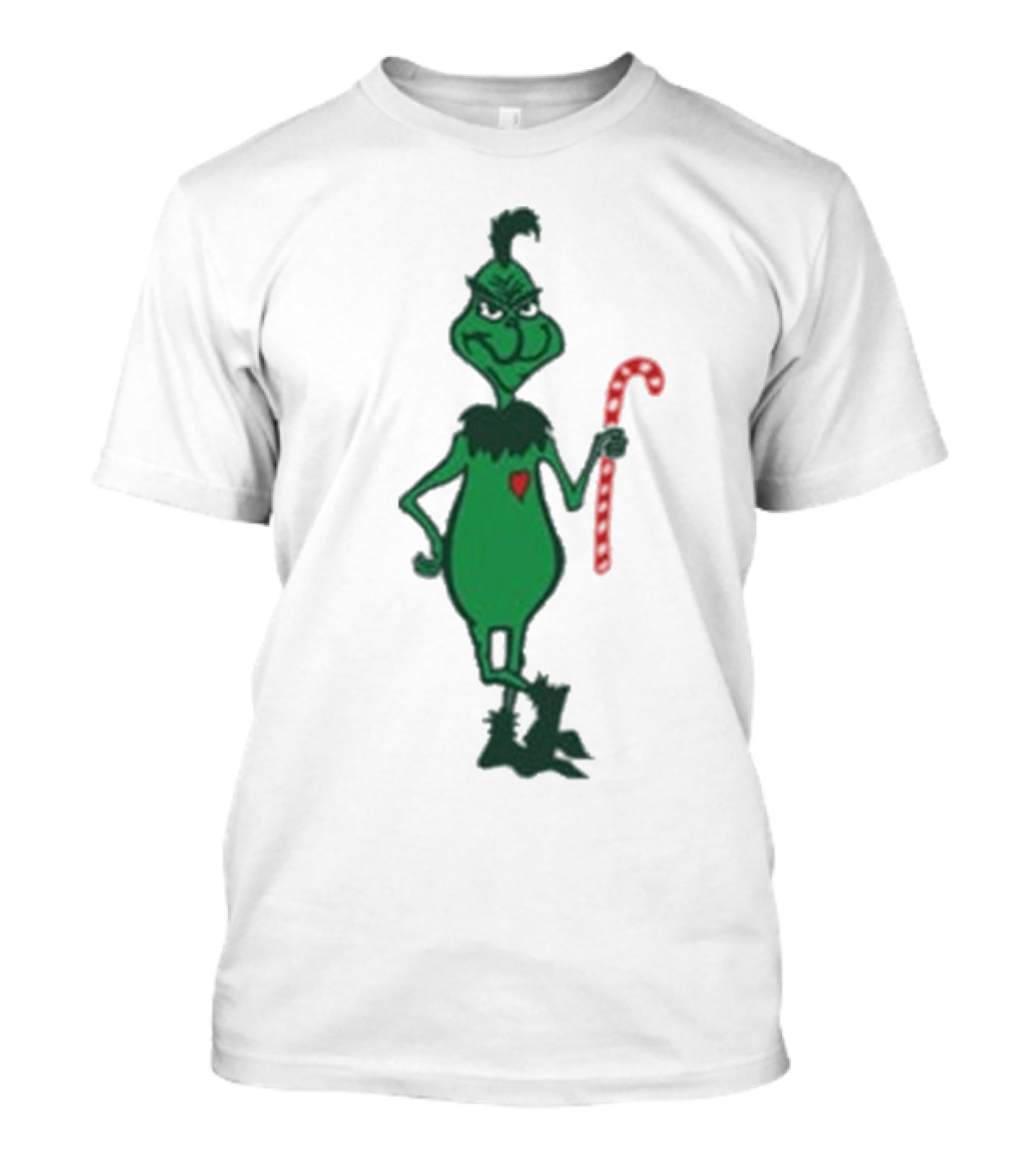 Grinch Holding Candy Cane Trey Anastasio Christmas T-Shirt