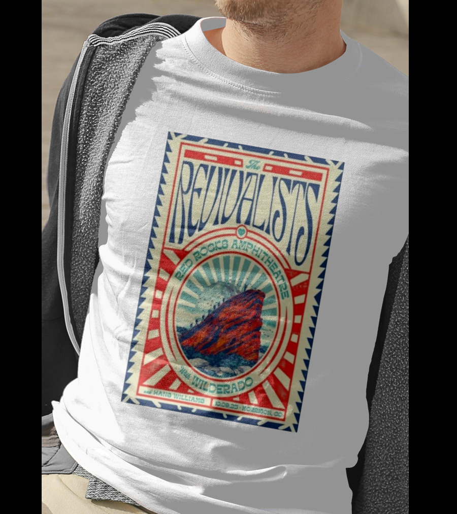 The Revivalists Red Rocks Amphitheatre Featuring Wilderado Oct 9 2025 Morrison CO T-Shirt